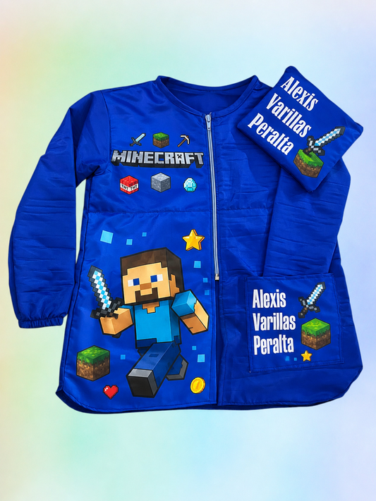 Bata Escolar Niño Personalizada con Lapicera | Material Resistente