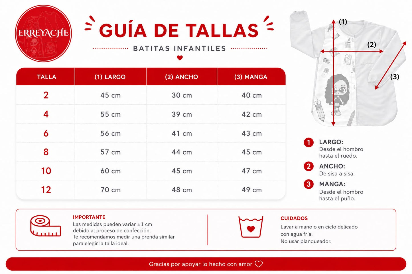 Bata Escolar Niño Personalizada con Lapicera | Material Resistente