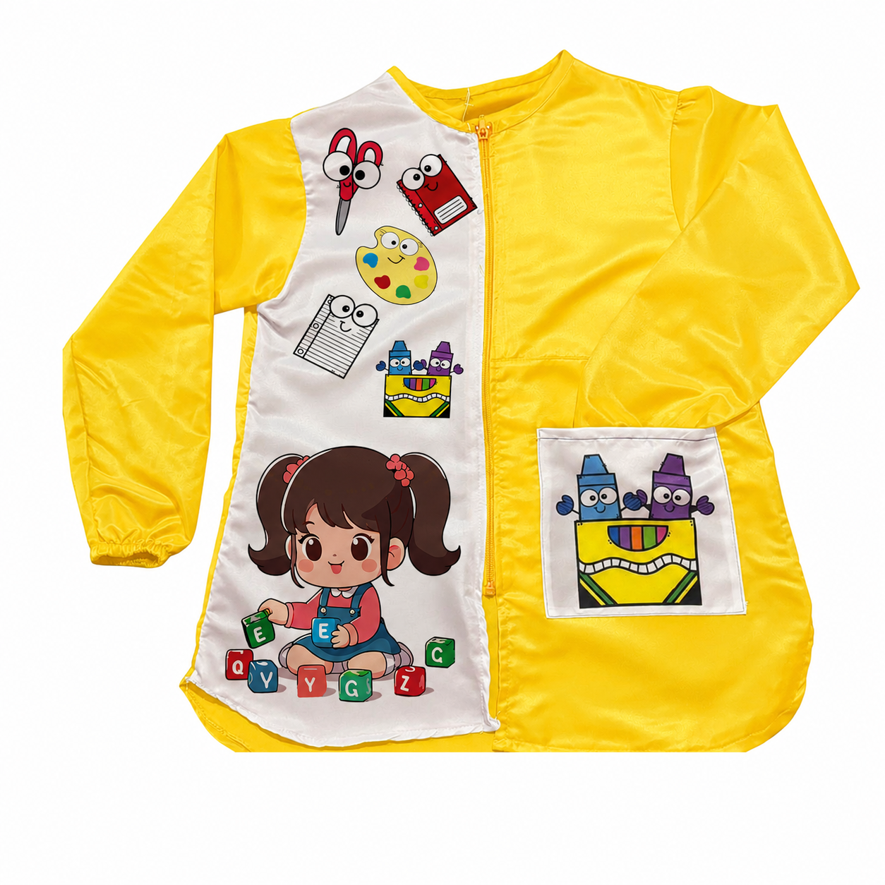 Bata para Preescolar y Kinder Personalizada Ideal para Pintura y Manualidades
