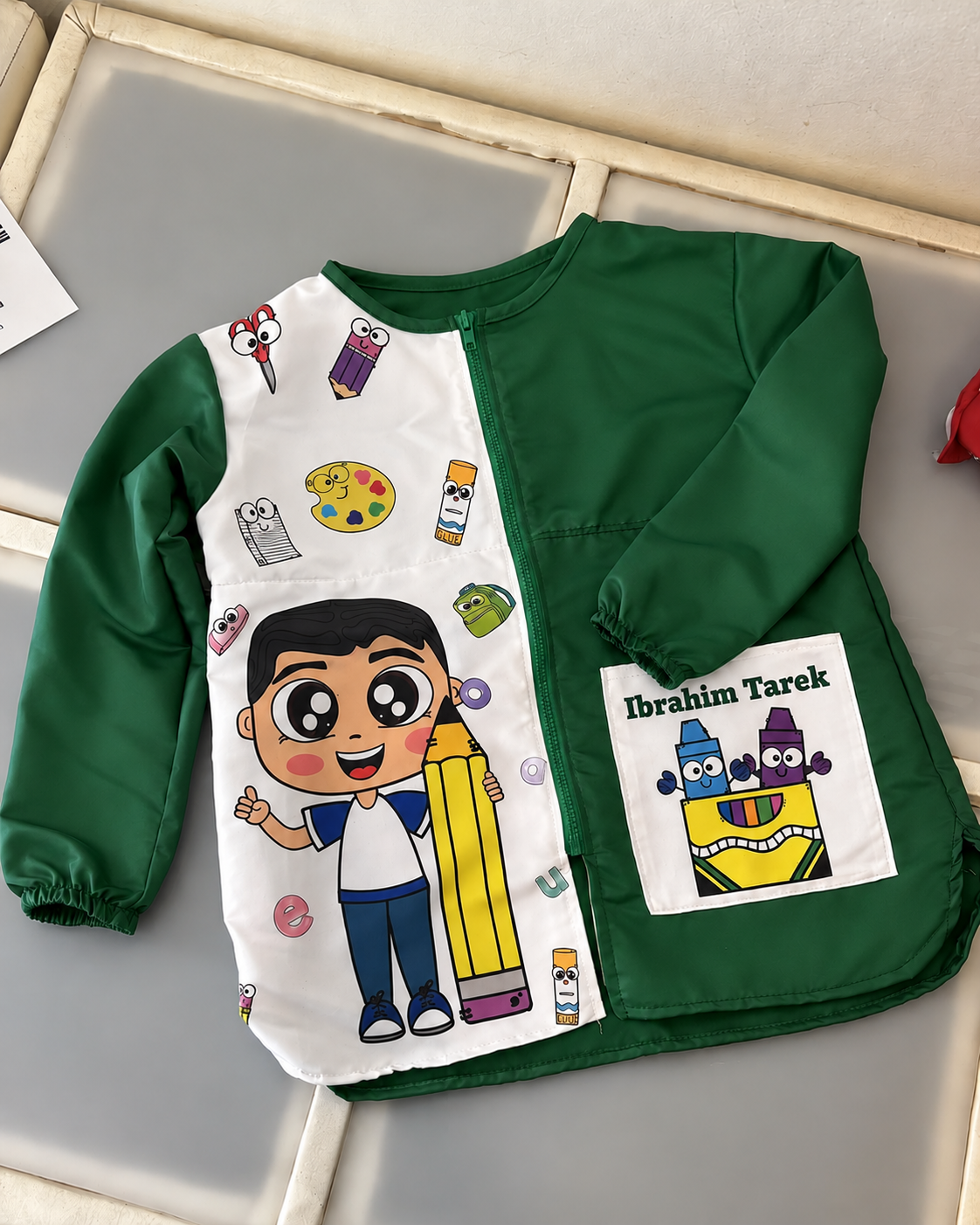 Bata para Preescolar y Kinder Personalizada Ideal para Pintura y Manualidades