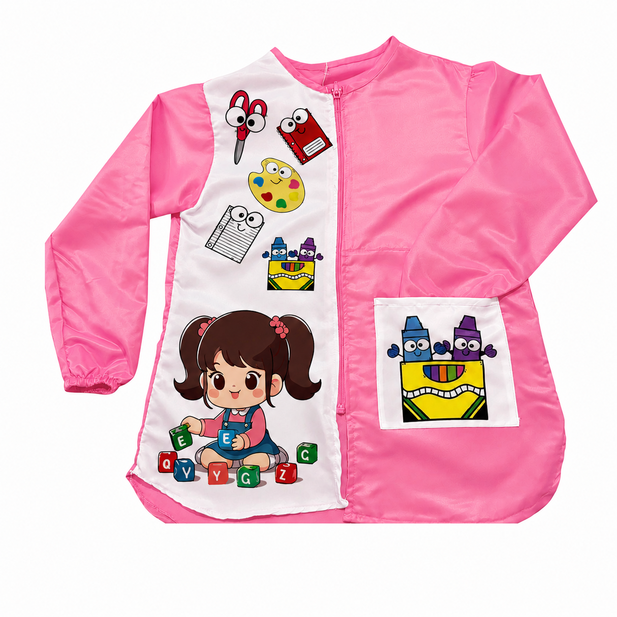 Bata para Preescolar y Kinder Personalizada Ideal para Pintura y Manualidades