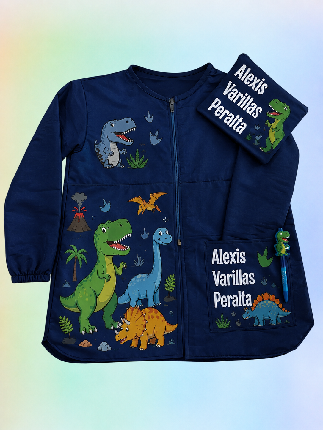 Bata Escolar Niño Personalizada con Lapicera | Material Resistente