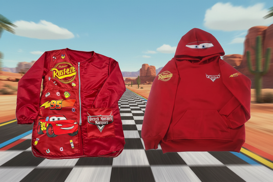 Dúo bata y sudadera Cars Lightning McQueen rojo