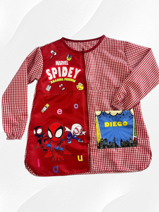 Bata Preescolar Tela Mascota Personalizable con Personaje