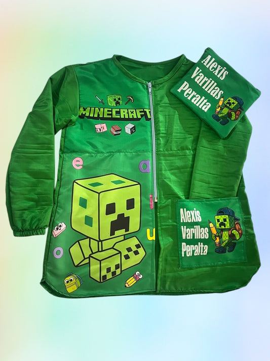 Bata Escolar Niño Personalizada con Lapicera | Material Resistente